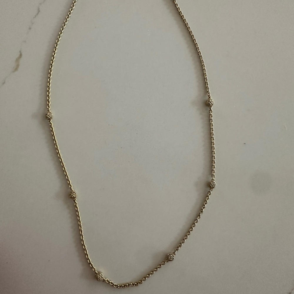 RARE Judith Ripka 18K gold necklace